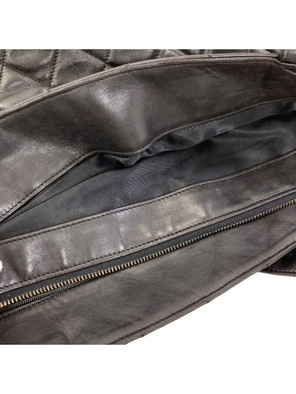 Chanel Quilted Gold Tote Bag Lambskin